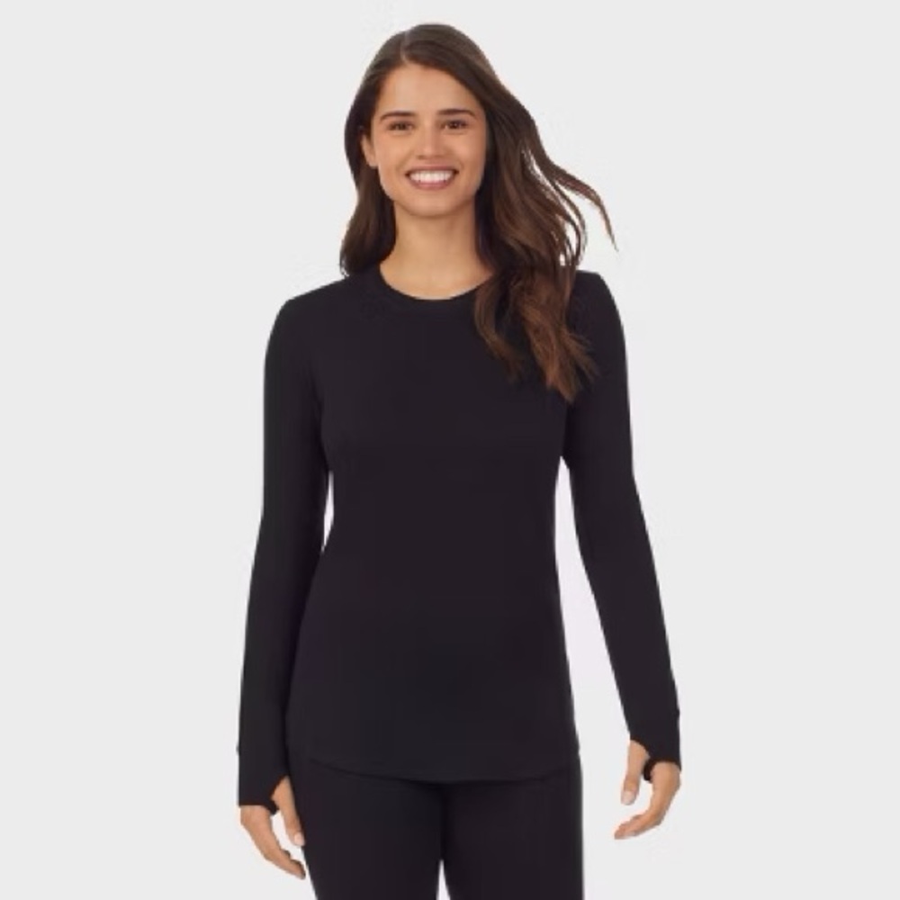 Mossimo Supply Co by Target Black Thermal Long Sleeve Top Size Small